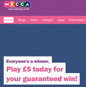 mecca bingo latest offer bingo sites