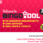 bingo idol latest welcome offer promotion